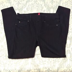 Spanx Pull On Stretch Skinny Jeans Pants Black Size Small/Petite Cotton Blend